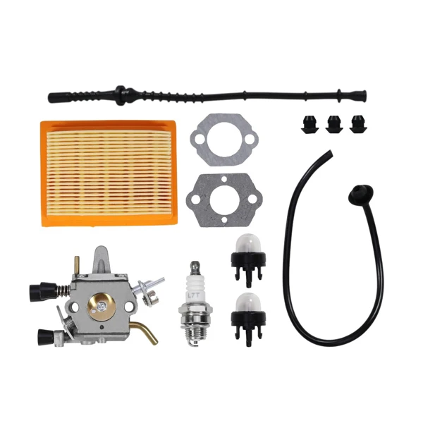 Aktionsset Vergaser für Freischneider und Erdbohrer Stihl FS120 BT120 BT121 FS200 FS250 FS300 FS350 (OEM 41341200652 41341410300 41303506200 41341290900 41281290900 41283580800)
