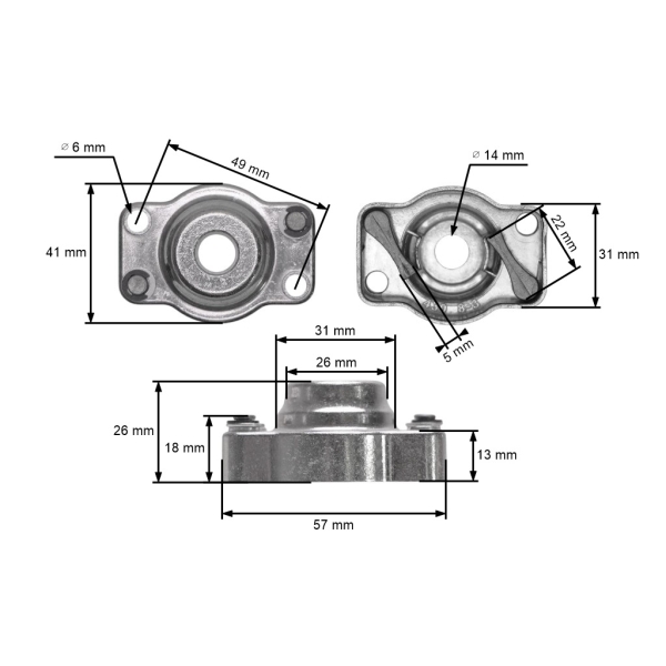 Anlassergegenstück für Freischneider OLEO-MAC Oleo-mac BC360T BC370T BC380 Sparta 37 38 42 44 440T (OEM 61252002R)