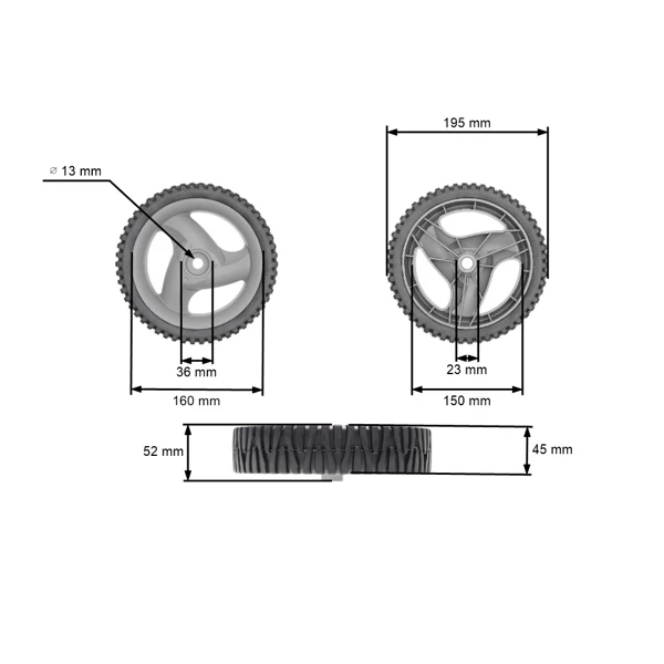 Antriebsrad für Rasenmäher Husqvarna Partner Electrolux Craftsman McCulloch Poulan (OEM 532403495 583720301)