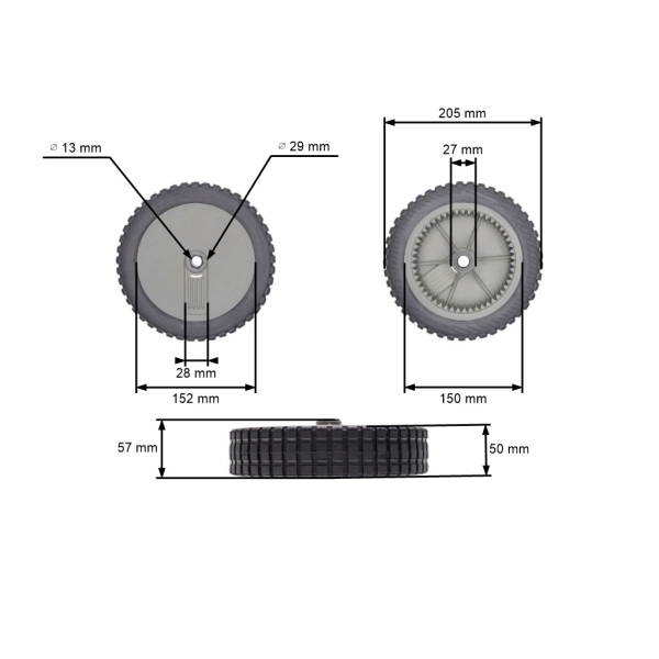 Antriebsrad für Rasenmäher Murray Oregon (OEM 071133 071133MA 71133)