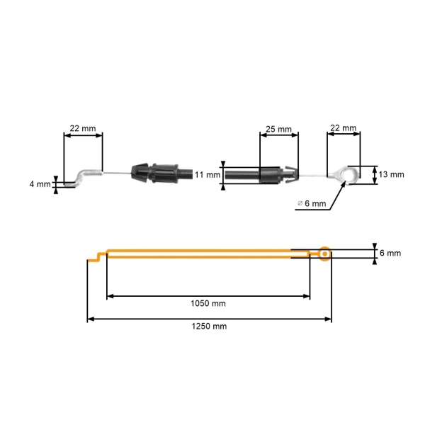 Antriebszug Motor Ein Aus Kabel für Rasenmäher von Castel Garden (OEM 181000631/0 81000631/0 81000631)