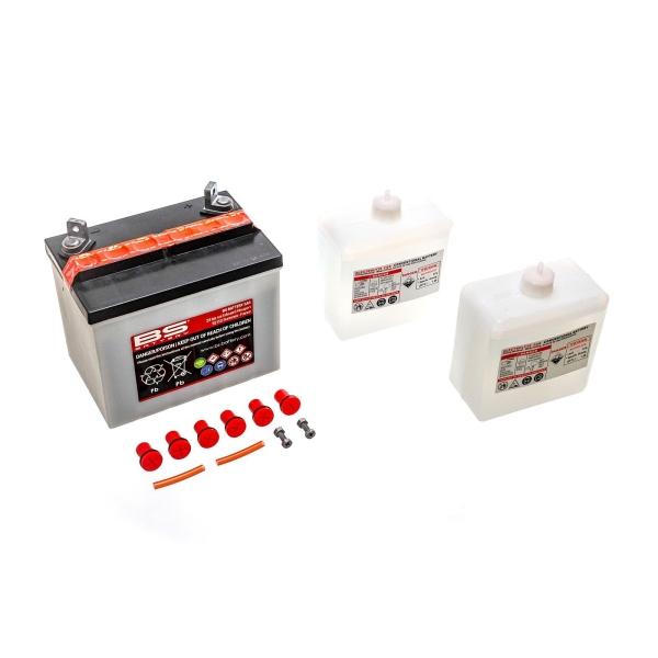 Batterie mit Säure Größe 196 mm x 131 mm x 184 mm 12V 24Ah Links plus