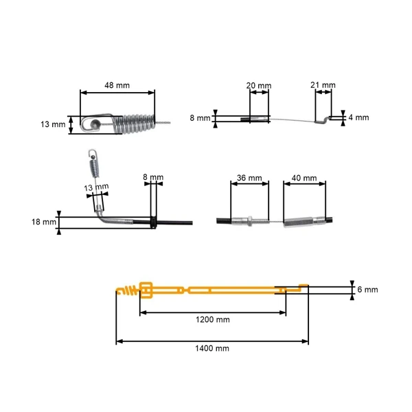 Bowdenzug Radantriebskabel für Rasenmäher AL-KO Alko (OEM 479064)