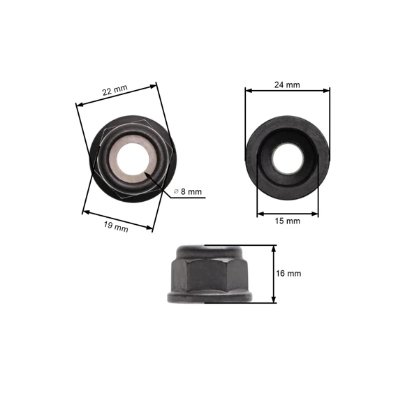Bundsichermutter für Stihl Freischneider FS74 FS83 FS87 FS120 FS130 FS250 HT250 FT250 (OEM 41266427600)