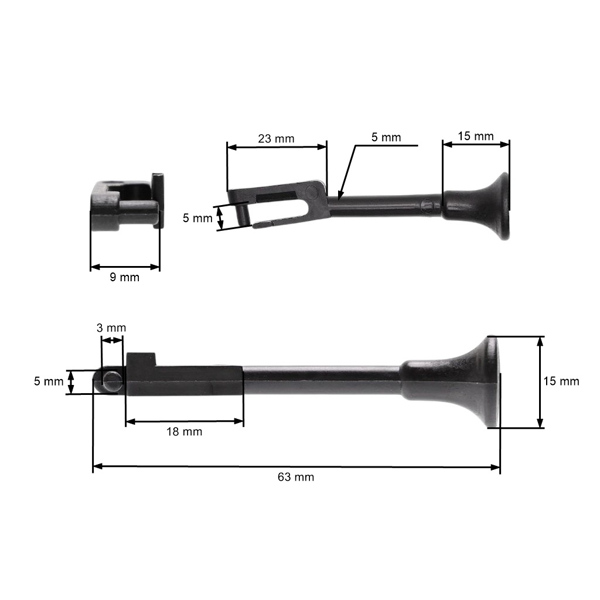 Chokehebel für chinesische Motorsägen und Hobbysägen mit einem Hubraum von 38 ccm