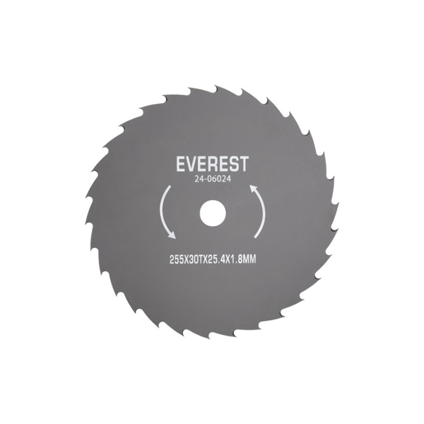 Dickichtmesser Stahl 30 Zähne Größe 255 mm x 25,4 mm x 1,8 mm für Freischneider und Motortrimmer