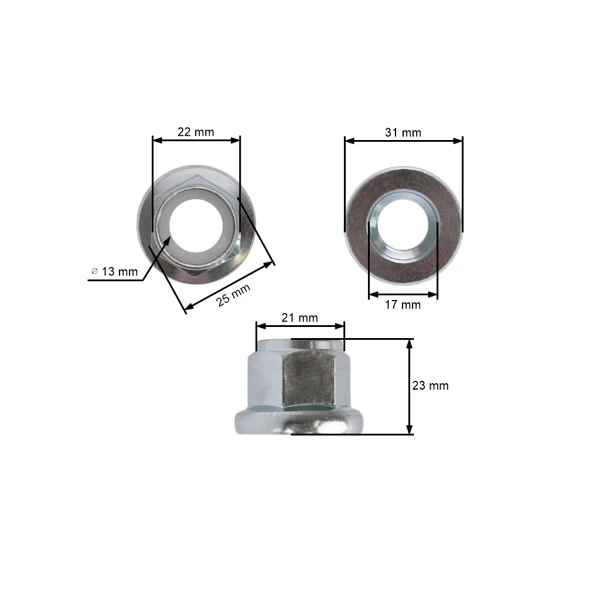 Dornmutter für Gartentraktoren Husqvarna CT135 CT151 CTH135 CTH151 CTH172 CTH191 LT125 LT151YT155 YTH1542 (OEM 532400234)