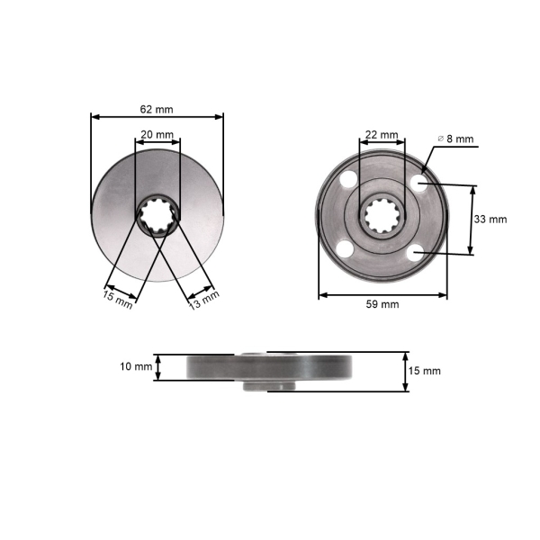 Druckteller für Freischneider Stihl FS160 FS180 FS220 FS220K FS280 FS280K FS290 FS300 FS350 FS380 FS310 FS400 FS450 FS480 (OEM 41167172800 41197172800)