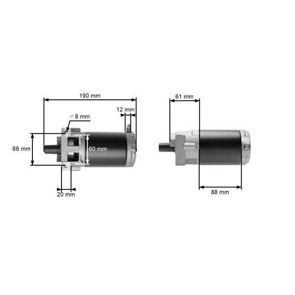 Elektrischer Starter für Motoren Loncin LC1P88F LC1P90F LC1P92F (OEM 270360132-0004 270360077-0001 270360077-T381)