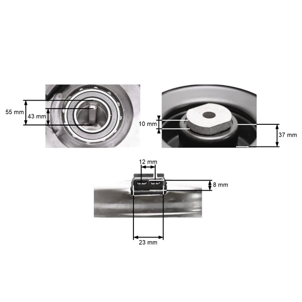 Elektromagnetische Kupplung für Gartentraktoren Alko T18 T20 Stihl Viking MT4097 MT4112 MT4412 MT6112 MT6127 Originalteil Warner (OEM 521736 521684 61701602010)