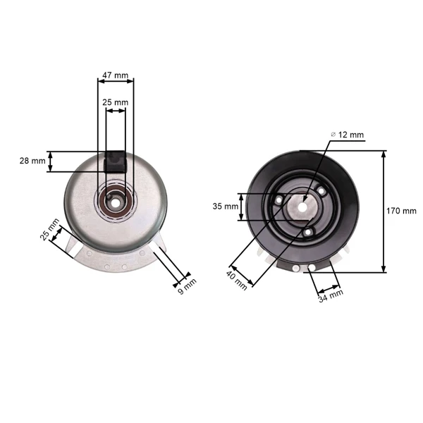 Elektromagnetische Kupplung für Gartentraktoren Husqvarna Jonsered Poulan Ariens Axxom Elektrolux John Deere MTD Viking (OEM 00617400)