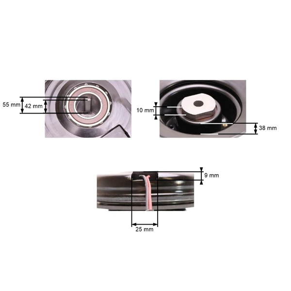 Elektromagnetische Kupplung für Gartentraktoren MTD 1440 1641 2182 LTX1042 CubCadet LT1040 LT1045 (OEM 717-04163A 917-04163A 5217-32)