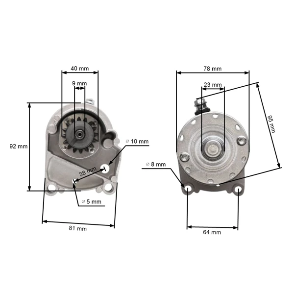 Elektrostarter für Briggs & Stratton Cub Cadet John Deere V Twin 14,0 PS 16,0 PS 18,0 PS (OEM 393017 394674 394808 497596 399928 495100)