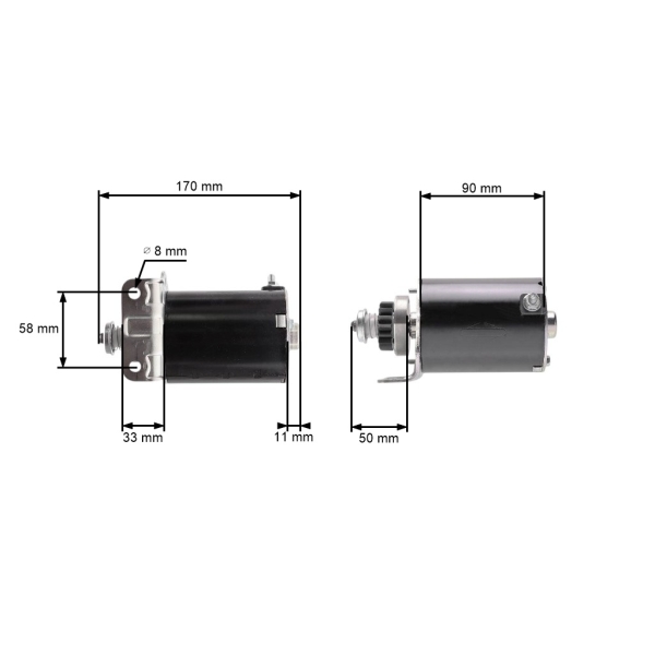 Elektrostarter für Briggs & Stratton Motoren John Deere Cub Cadet 1972-2002 Leistung 7,0 PS - 18,0 PS Originalteil (OEM 390838 391423 497595)