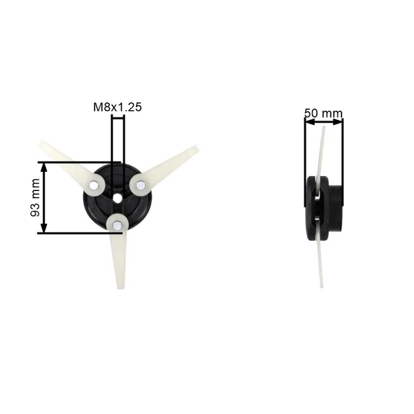 Fadenkopf Polycut 6-3 M8x1.25 für Freischneider Stihl FS38 FS40 FS45 FS50 FSA60 FSA86(OEM 40067102127)