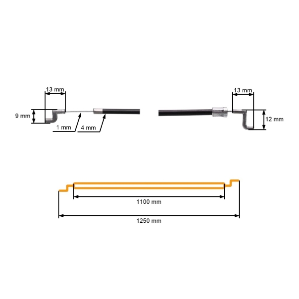 Gaszug für Stihl Freischneider FS38 FS45 FS55 aus dem Baujahr 2014 (OEM 41401801112)