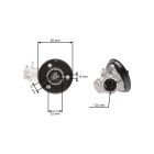Getriebekopf für chinesische Motorsensen und Motorsensen aus dem Hobbymarkt mit Rohrdurchmesser 25,4 mm Vierkantwellenprofil