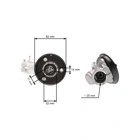 Getriebekopf für chinesische Motorsensen und Motorsensen aus dem Hobbymarkt mit Rohrdurchmesser 25,4 mm Vierkantwellenprofil