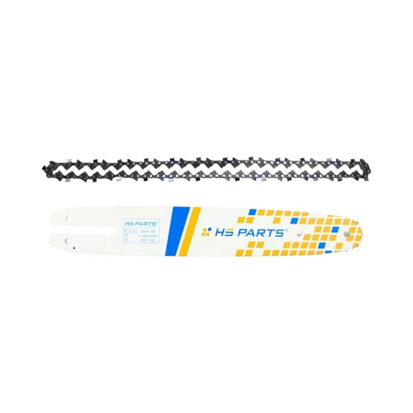 HS PARTS Führungsschiene 10" (25 cm) 3/8" .050" (1,3 mm) + Sägekette 40 Glieder Vierkantzahn für Husqvarna 136 137 140 235 236 240 Jonsered CS2135 CS2234 Partner 350 351 352 Dolmar 100 106 ES140 Makita DCS4301 UC3030A UC3500