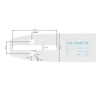 HS PARTS Führungsschiene 10" (25 cm) .325" .043" (1,1 mm) für Husqvarna 330i 525i XP T535i XP 340i 540i T540i XP