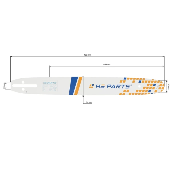 HS PARTS Führungsschiene 10" (25 cm) .325" .043" (1,1 mm) für Husqvarna 330i 525i XP T535i XP 340i 540i T540i XP