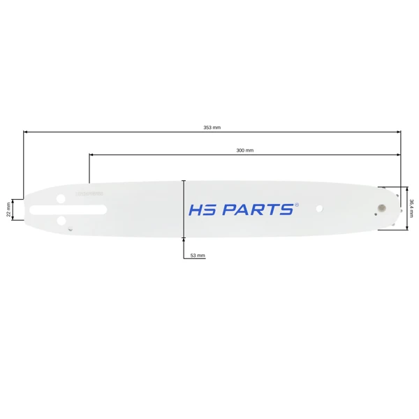 HS PARTS Führungsschiene 12" (30 cm) .325" .043" (1,1 mm) für Husqvarna 330i 525i XP T535i XP 340i 540i T540i XP