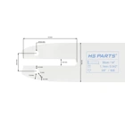 HS PARTS Führungsschiene 14" (35 cm) 3/8" .043" (1,1 mm) für Stihl MSE140 017 018 MS170 MS180 019T HT70 HT101 MS190 E140 MS171 MSA200C