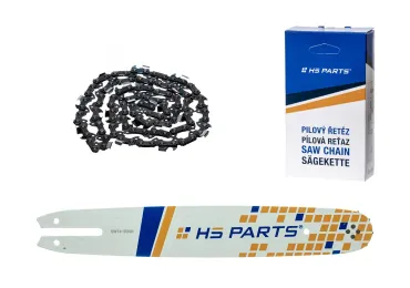 HS PARTS Führungsschiene 14" (35 cm) 3/8" .050" (1,3 mm) + Sägekette 50 Glieder Vierkantzahn für für Stihl 009 010 011 017 018 019 020 021 023 025 MS160 MS170 MS171 MS180 MS181 MS192 MS210 MS211 MS250 MS231 MS241 MS251