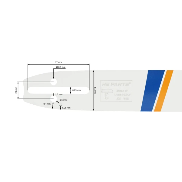 HS PARTS Führungsschiene 14