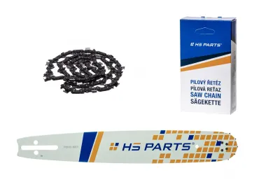 HS PARTS Führungsschiene 15" (38 cm) 3/8" .050" (1,3 mm) + Sägekette 56 Glieder Vierkantzahn für Husqvarna 246 254 262 345 357 455 460 555 560 Jonsered 2054 CS2260 Dolmar 111 112 115 PS540 Solo 613 614 650 Oleomac 162 956 962