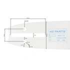 HS PARTS Führungsschiene 15" (38 cm) 3/8" .058" (1,5 mm) 56 DL für Husqvarna 61 66 266 268 272 365 372XP 281 298 380 385 585 Solo 665 670 681 Jonsered 2077 2171 Dolmar PS6400 Shindaiwa 285 577 Makita DCS6400 DCS7301