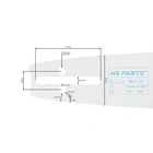 HS PARTS Führungsschiene 15" (38 cm) 3/8" .058" (1,5 mm) für Husqvarna 246 254 262 345 357 359 455 460 555 560 Jonsered 2054 CS2260 Dolmar 111 112 115 PS540 Solo 613 614 650 Oleomac 162 956 962