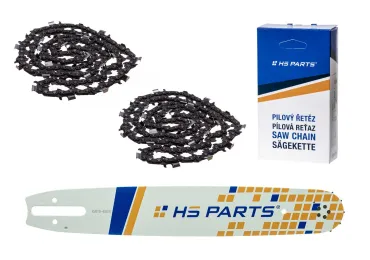 HS PARTS Führungsschiene 15" (38 cm) 3/8" .063" (1,6 mm) + 2 x Sägekette 56 Glieder Vierkantzahn für Stihl 044 048 MS310 MS360 MS361 MS362 MS391 MS440 MS441 MS462 MS460 MS640 MS650 MS660 MS500i