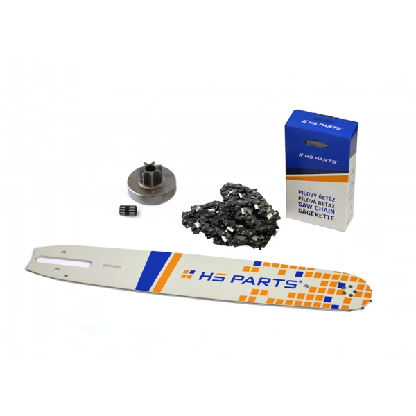 HS PARTS Führungsschiene 15" (38 cm) 3/8" .063" (1,6 mm) + Sägekette 56 Glieder Vierkantzahn + Ringkettenrad Stihl MS380 038