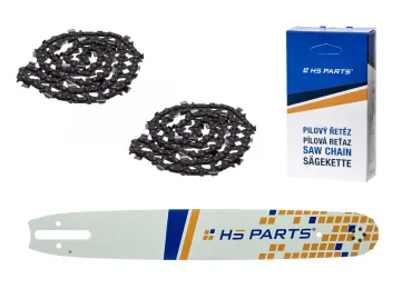 HS PARTS Führungsschiene 15" (38 cm) .325" .063" (1,6 mm) + 2 x Sägekette 62 Glieder Vierkantzahn für Stihl 024 026 028 029 030 031 032 039 MS240 MS260 MS261 MS270 MS271 MS280 MS290 MS291 MS310 MS390