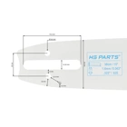 HS PARTS Führungsschiene 15" (38 cm) .325" .063" (1,6 mm) für Stihl 024 026 028 029 030 031 032 039 MS240 MS260 MS261 MS270 MS271 MS280 MS290 MS291 MS310 MS390
