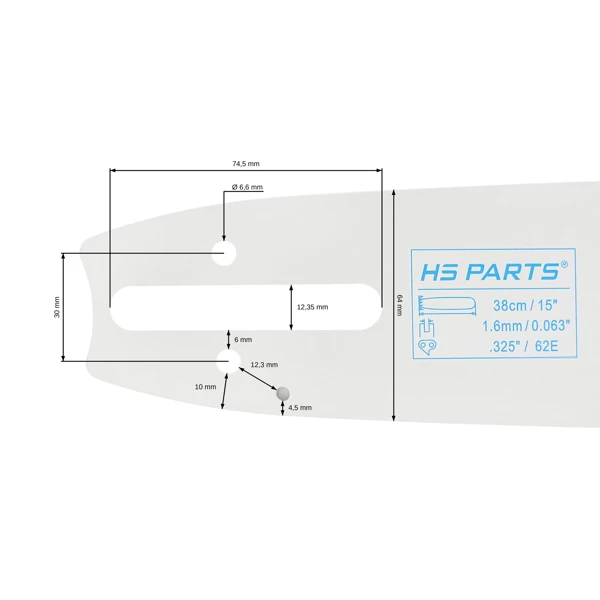 HS PARTS Führungsschiene 15