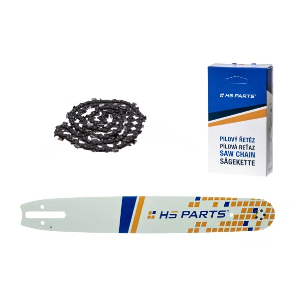 HS PARTS Führungsschiene 15" (38 cm) .325" .063" (1,6 mm) + Sägekette 62 Glieder Vierkantzahn für Stihl 024 026 036 039 MS240 MS260 MS261 MS270 MS280 MS290 MS310 MS390