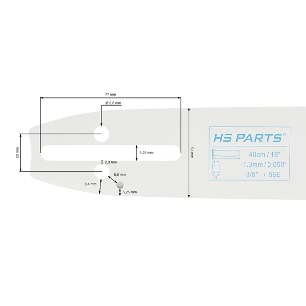 HS PARTS Führungsschiene 16