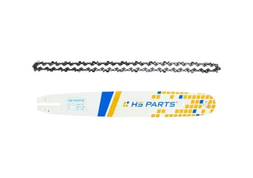 HS PARTS Führungsschiene 16" (40 cm) 3/8" .050" (1,3 mm) + Sägekette 54 Glieder Vierkantzahn für McCulloch 835AV 838 930 MAC540E MAC835 MAC940 Partner 1540 1640 1835 1840 2116 ES1900 Grizzly BKS38-16 EKS2000 KS400I PKS40
