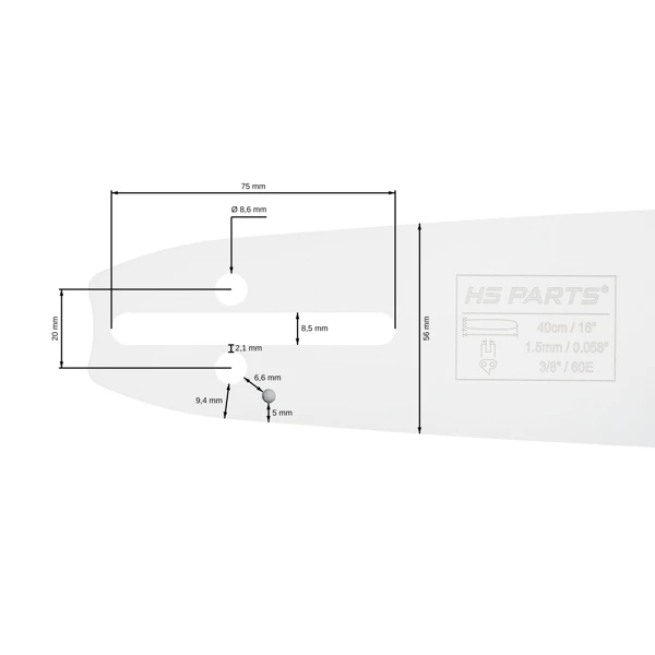 HS PARTS Führungsschiene 16