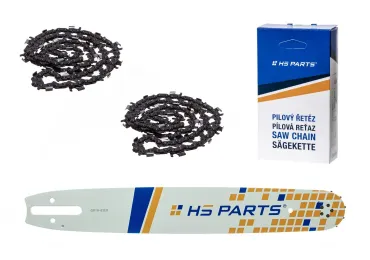 HS PARTS Führungsschiene 16" (40 cm) 3/8" .063" (1,6 mm) + 2 x Sägekette 60 Glieder Rundzahn für die Herstellung von Platten passend Stihl 044 048 056 066 MS290 MS310 MS360 MS361 MS362 MS440 MS441 MS462 MS460 MS640 MS650 MS660 MS500i