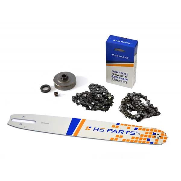 HS PARTS Führungsschiene 16" (40 cm) 3/8" .063" (1,6 mm) + 2 x Sägekette 60 Glieder Vierkantzahn + Ringkettenrad Stihl 034 036 MS340 MS360