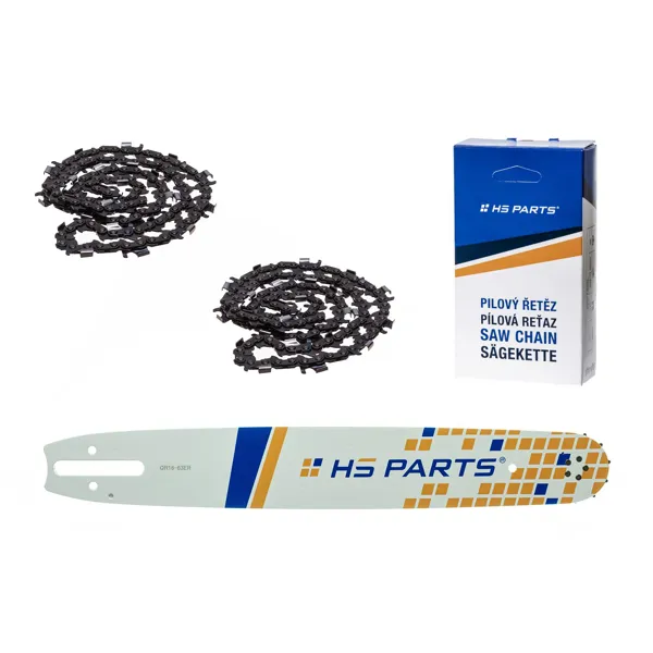 HS PARTS Führungsschiene 16" (40 cm) 3/8" .063" (1,6 mm) + 2 x Sägeketten zum Längsschneiden 60 Glieder für Stihl 042 036 044 048 056 066 MS290 MS310 MS360 MS361 MS362 MS391 MS440 MS441 MS462 MS460 MS640 MS650 MS660 MS500i