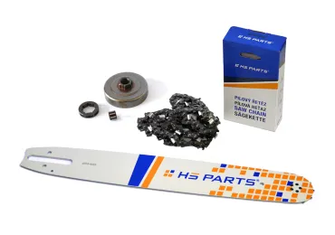 HS PARTS Führungsschiene 16" (40 cm) 3/8" .063" (1,6 mm) + Sägekette 60 Glieder Vierkantzahn + Ringkettenrad Stihl 044 046 MS341 MS361 MS440 MS460 MS461
