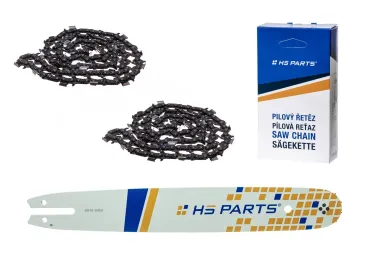 HS PARTS Führungsschiene 16" (40 cm) .325" .050" (1,3 mm) + 2 x Sägekette 62 Glieder Vierkantzahn für Stihl 021 023 025 MS210 MS230 MS231 MS241 MS250 MS251