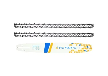 HS PARTS Führungsschiene 16" (40 cm) .325" .050" (1,3 mm) + 2 x Sägekette 66 Glieder Vierkantzahn für Husqvarna 36 41 136 141 Jonsered CS2137 CS2141 Oleomac 136 936 GSH51 Shindaiwa 360 366 377 400 Efco MT4100 Echo CS3600 CS510