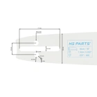 HS PARTS Führungsschiene 16" (40 cm) .325" .050" (1,3 mm) für Husqvarna 36 55 136 254 257 262 357 435 445 460 Jonsered 2054 2152 2155 Dolmar 109 111 112 116 Oleomac 938 947 952 962 Solo 639 651 665