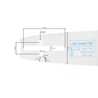 HS PARTS Führungsschiene 16" (40 cm) .325" .058" (1,5 mm) für Husqvarna 36 45 55 136 154 254 257 262 345 346 357 435 445 460 Jonsered 2054 2152 2155 CS2149W Dolmar 109 111 112 116 Oleomac 938 946 947 952 962 Solo 639 651 665