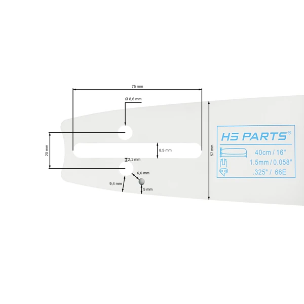 HS PARTS Führungsschiene 16